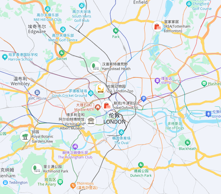 伦敦--地图图片
